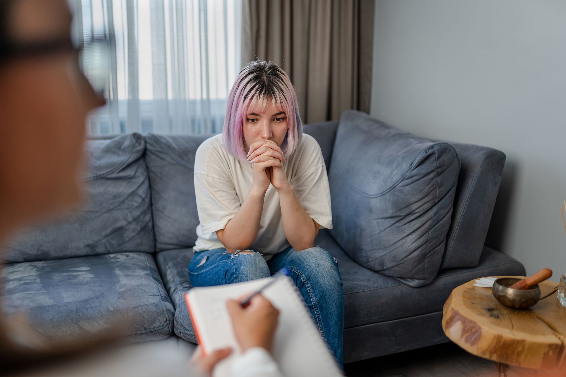 Woman Talking With Her Therapist — Cedar Rapids, IA — Family Psychology Associates