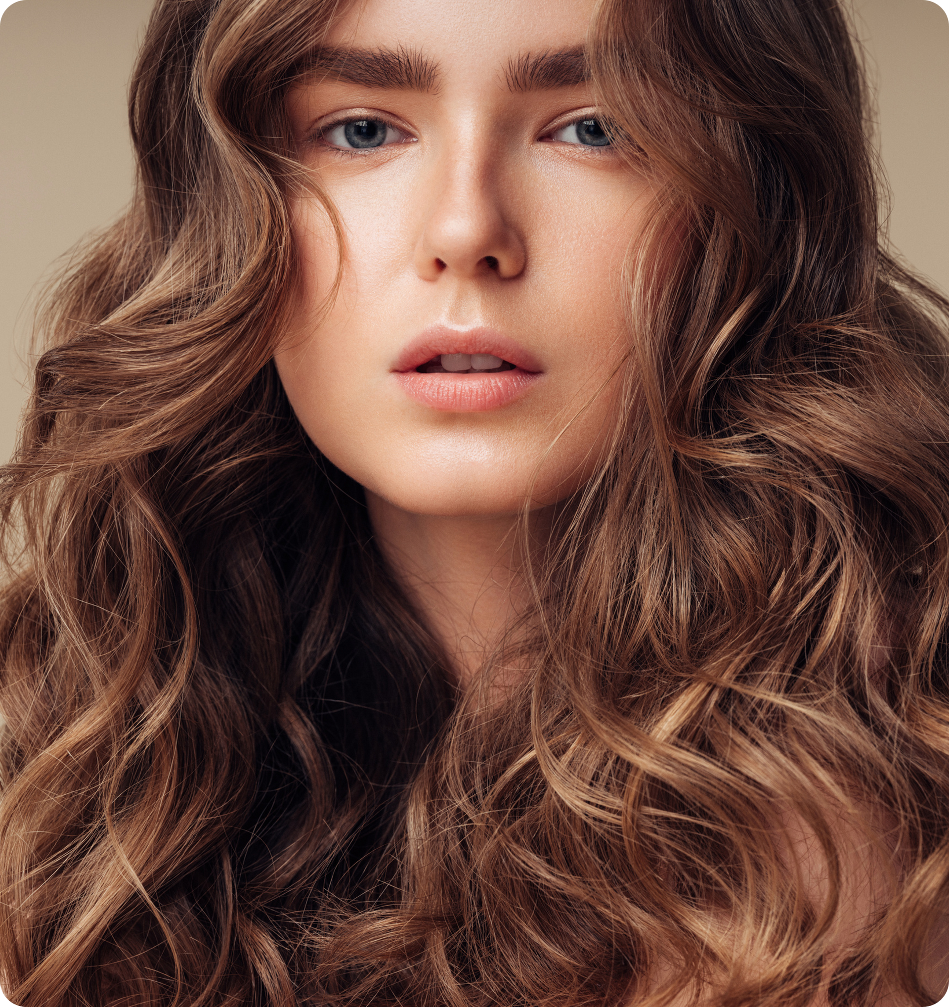 Model met mooi haar