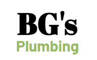 BG's Plumbing The logo for bg 's plumbing is black and green.