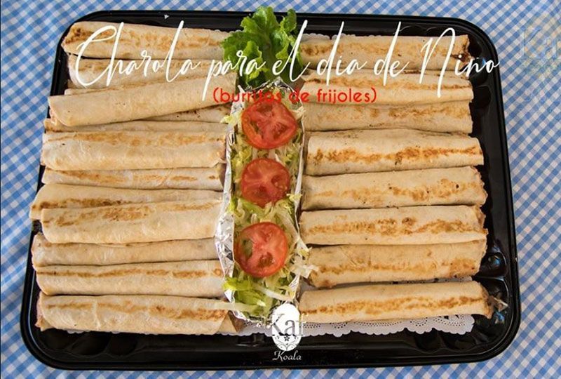 Charola de burritos