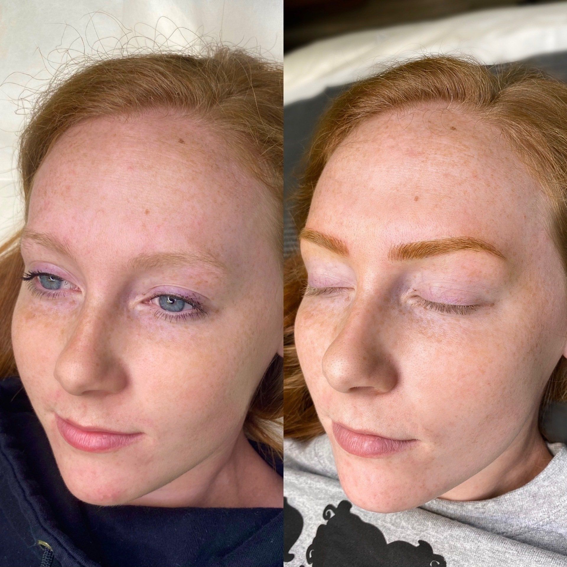 red head microblading natural lexington