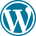 WordPress blue-and-white circular logo with a stylized white “W” inside.
