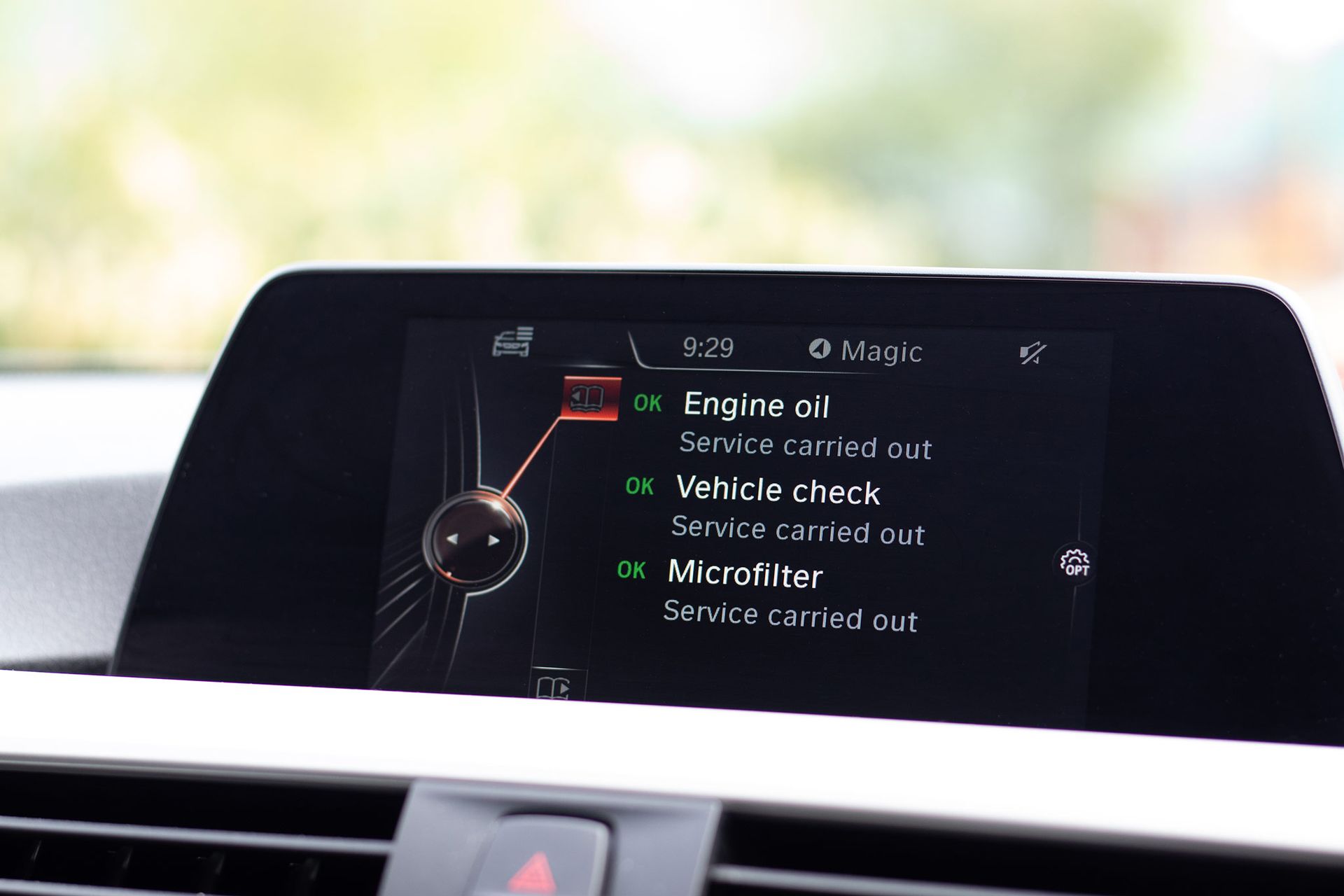 BMW service light reset and inspection