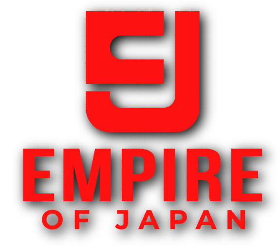 A red logo for the empire of japan