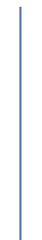 A blue pencil is sitting on a white surface.