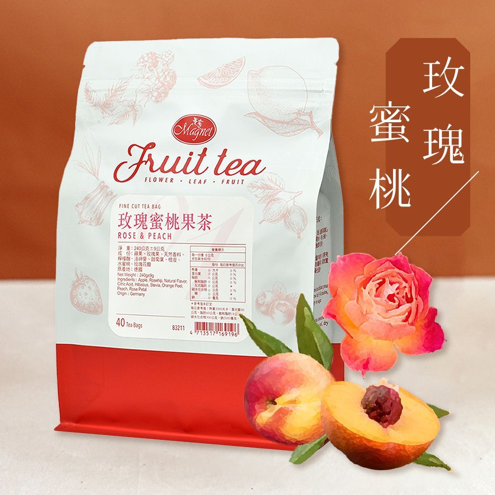 曼寧 - 玫瑰蜜桃果茶(無咖啡因)  40入/袋