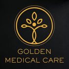 A logo for golden medical care with a tree in a circle