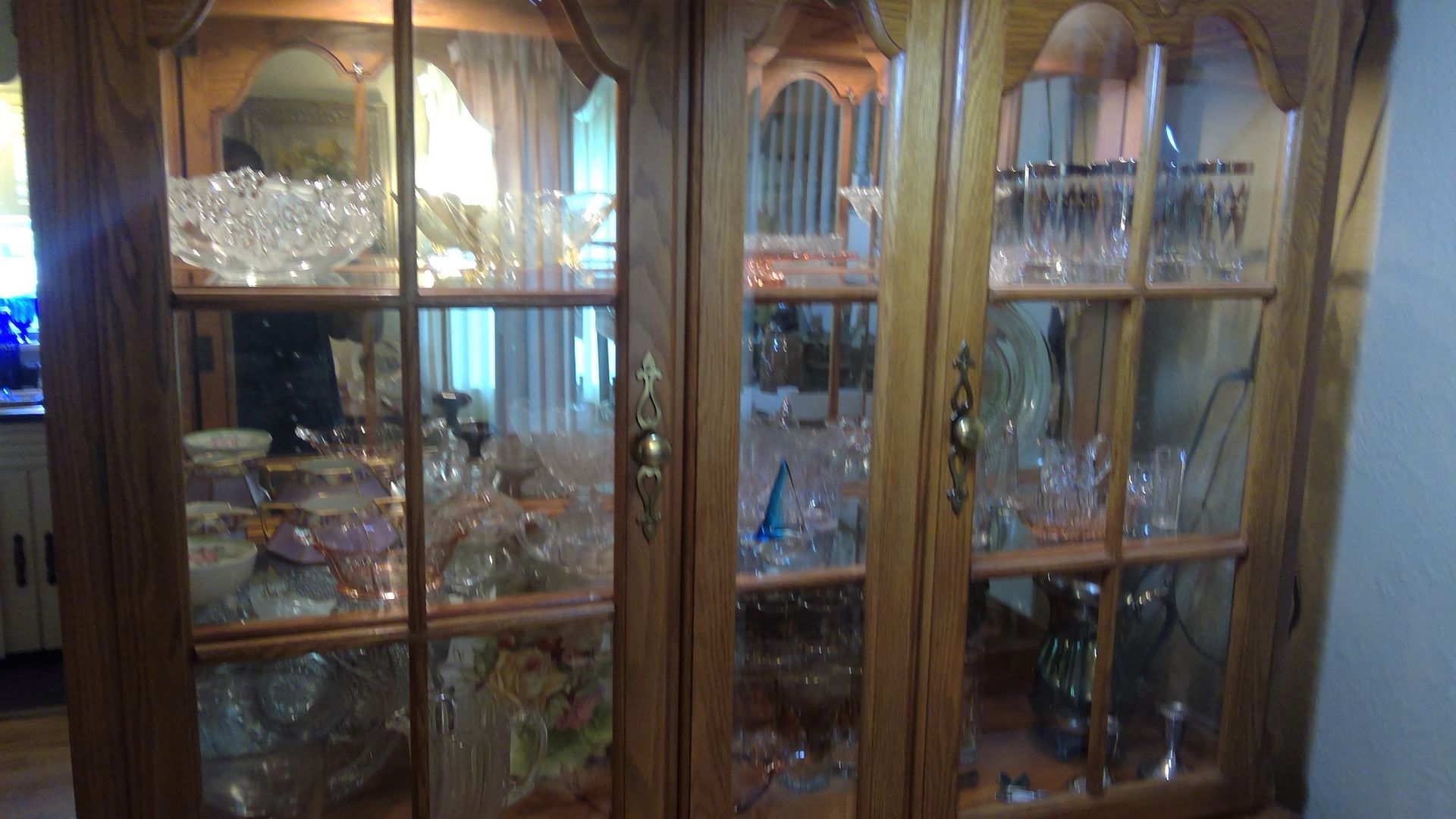 Cabinet with Glasses inside | Anne's Anteex | Lake Ave., Peoria, IL