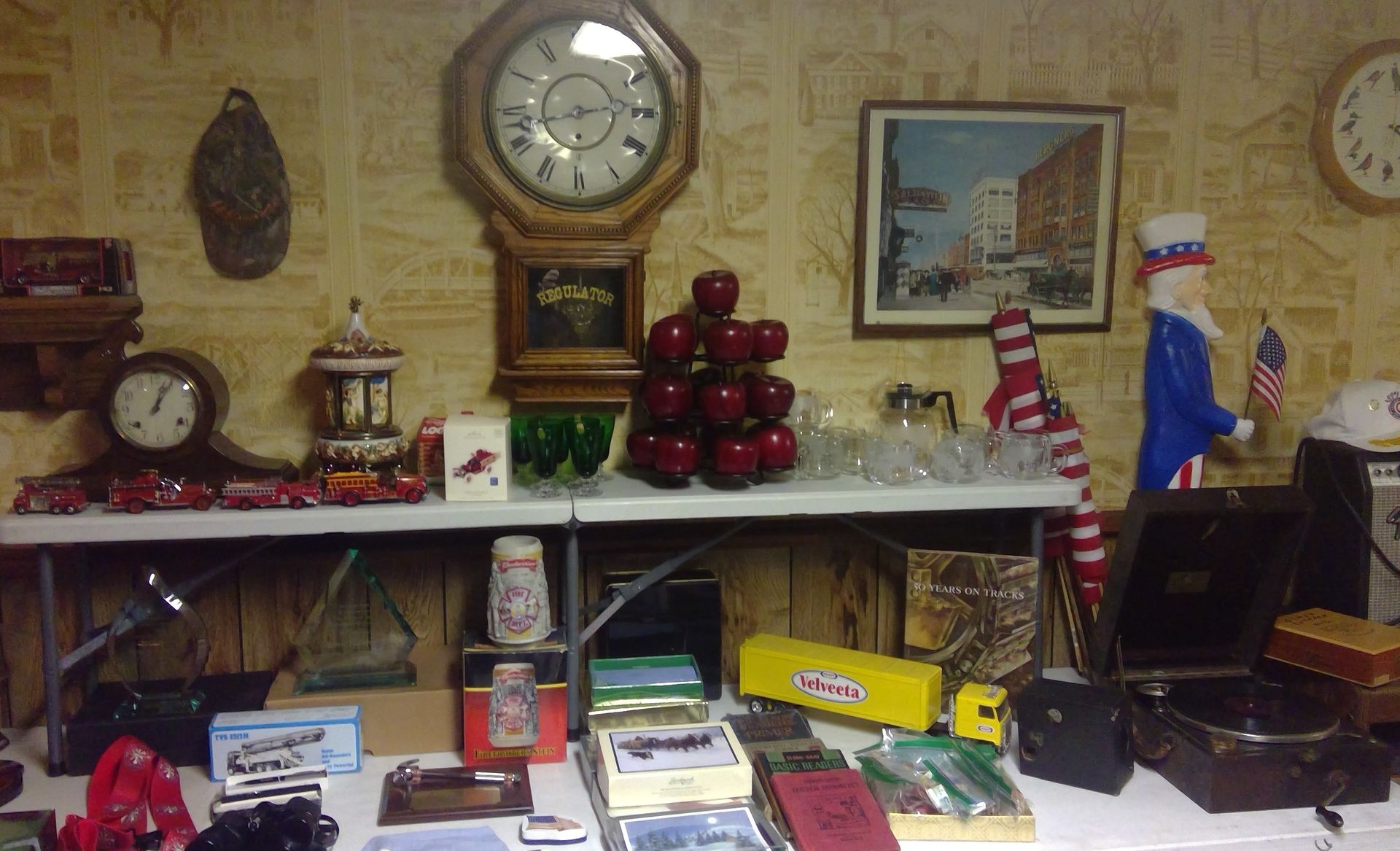 Assorted Stuff and Old Wall Clocks | Lake Ave., Peoria, IL