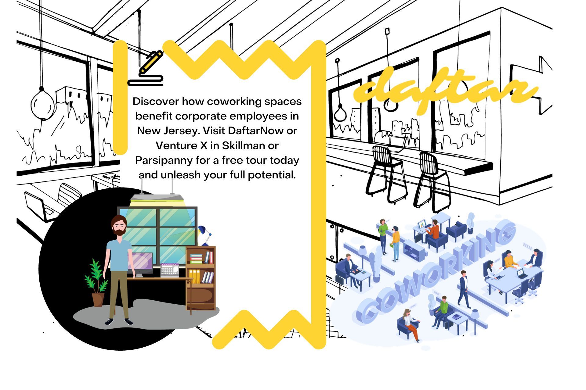 coworking spaces in Parsipanny and Skillman NJ | DaftarNow & Venture X