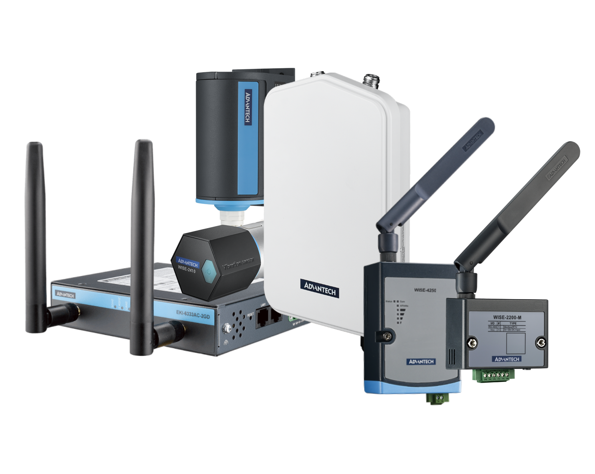Advantech industrial wireless product family — nodes, sensors, access points and gateways
