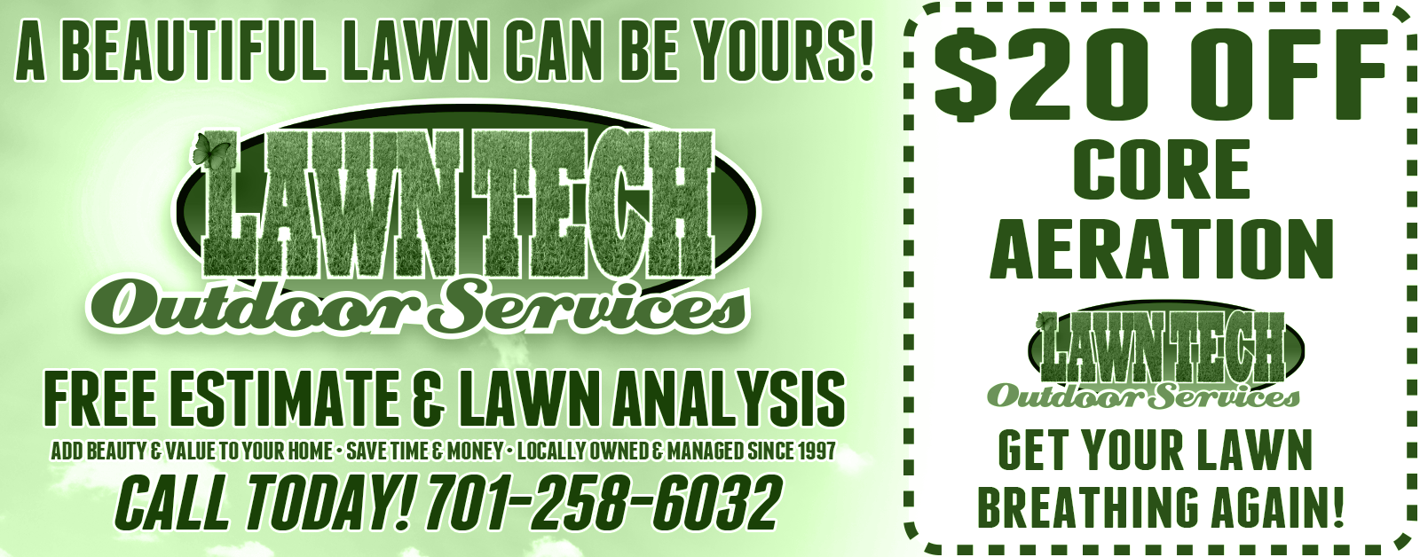 $20 off core aeration