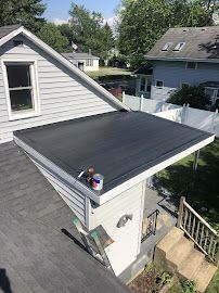 Black Grey Roof — Erie, PA — Advanced Roofing and Construction