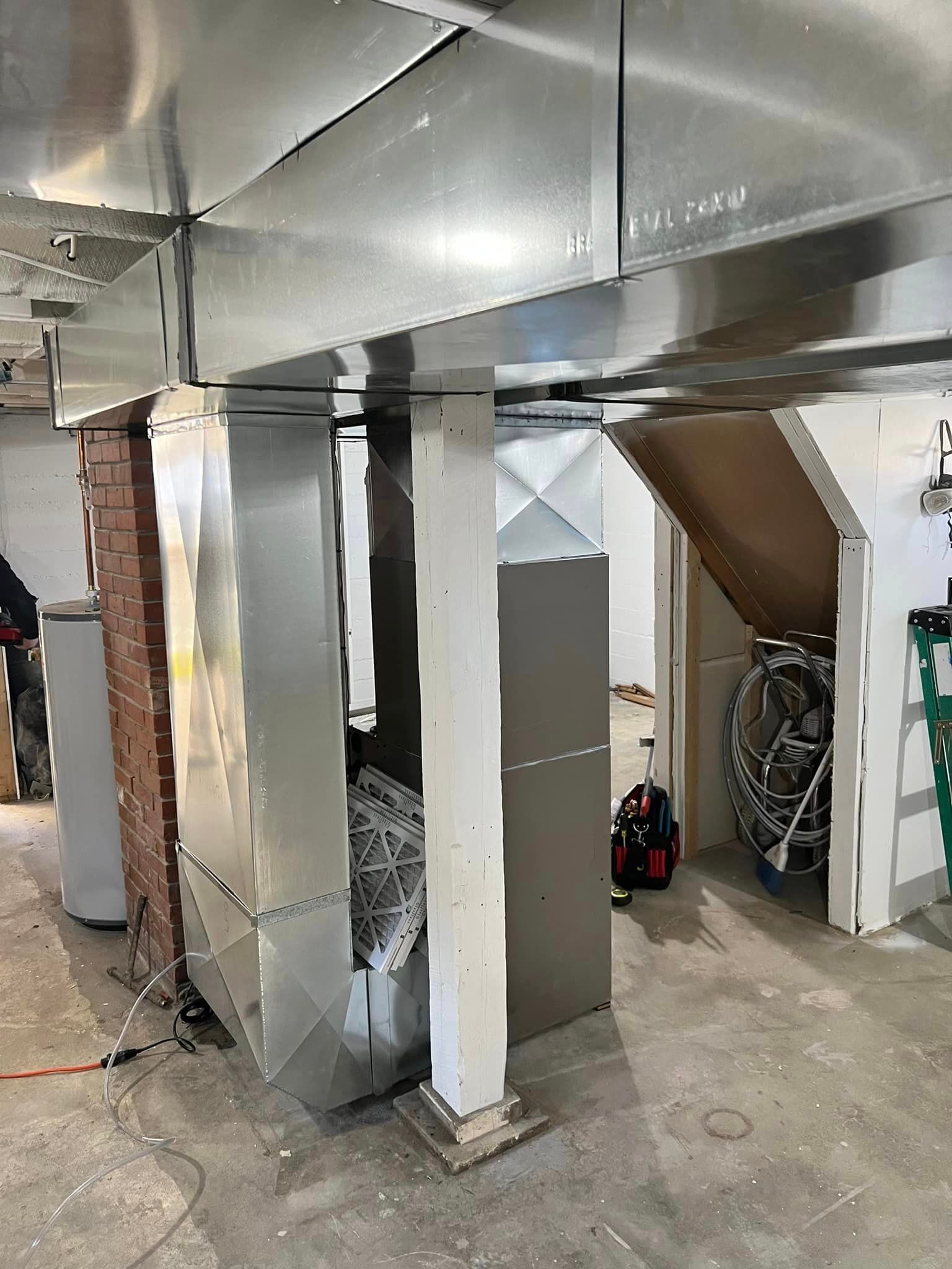 Stainless Steel Pipes Hanging From The Ceiling | Sullivan, MO | Williams heating and cooling