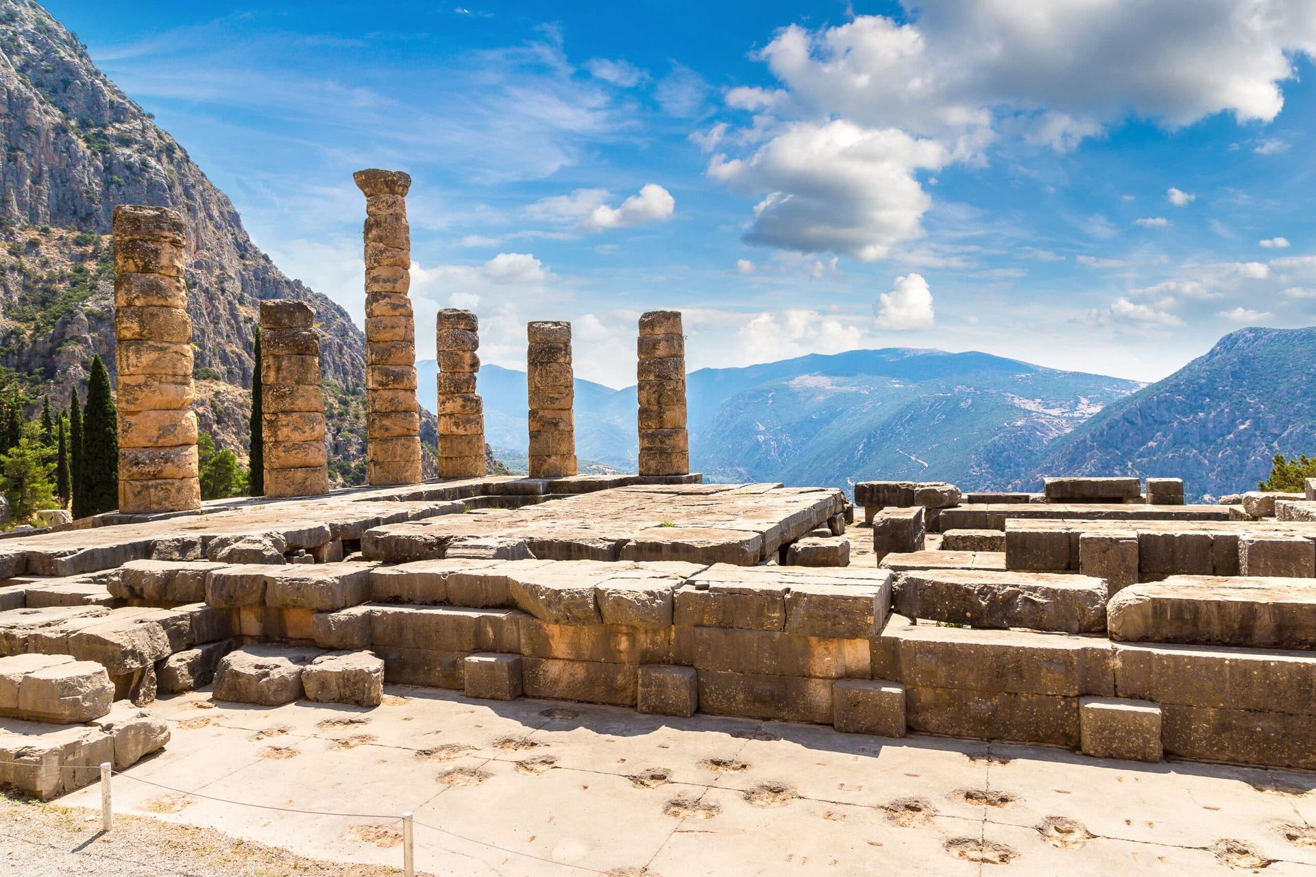 Delphi archaeological site on a day trip from Athens