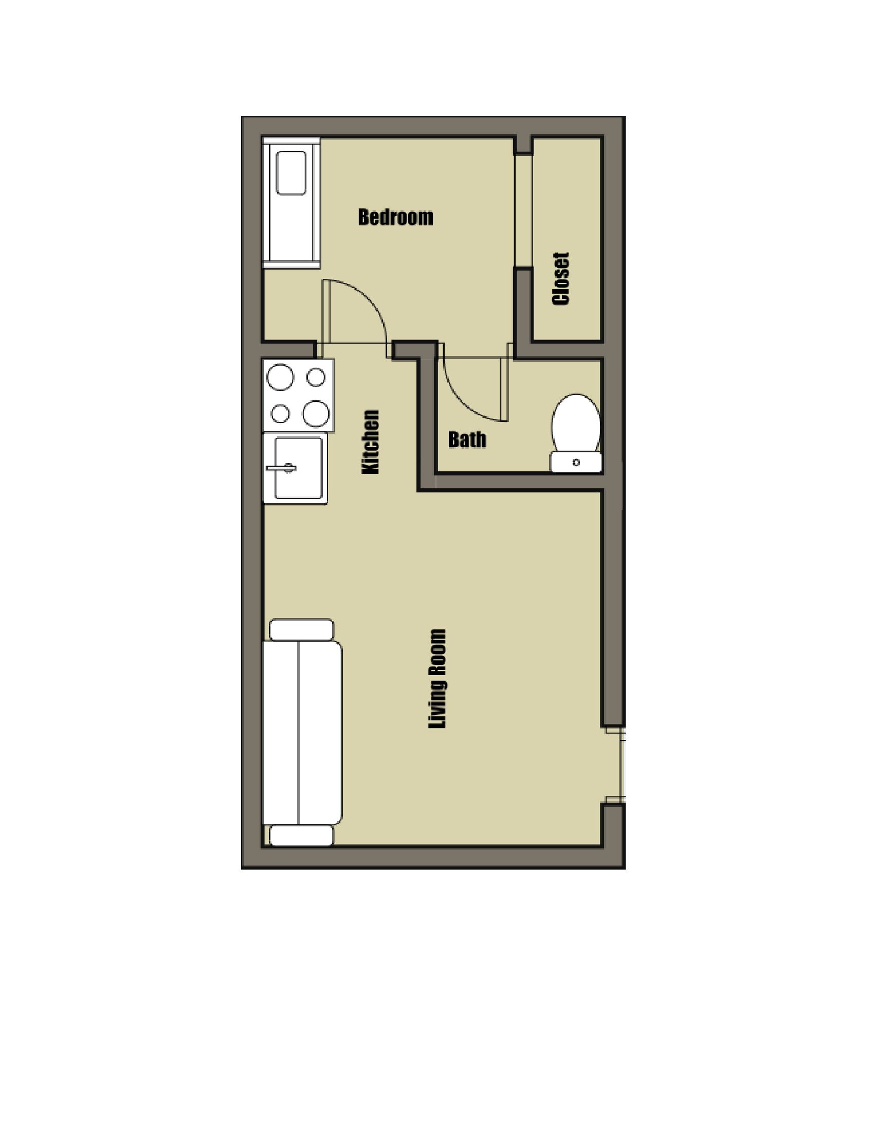 Allen House Apartments - Floor Plan 1