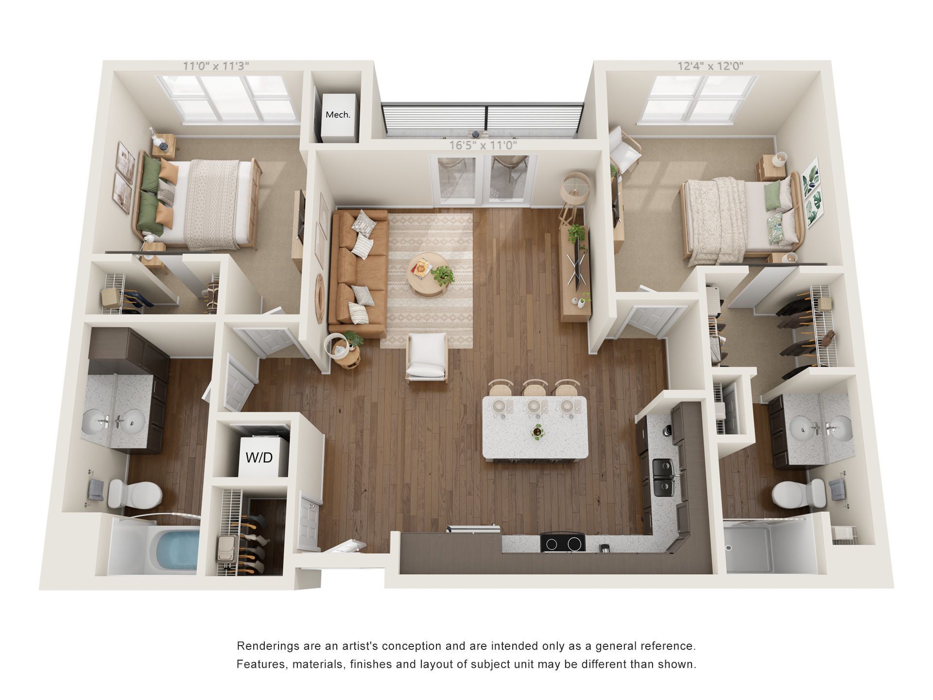 D1 two bedroom