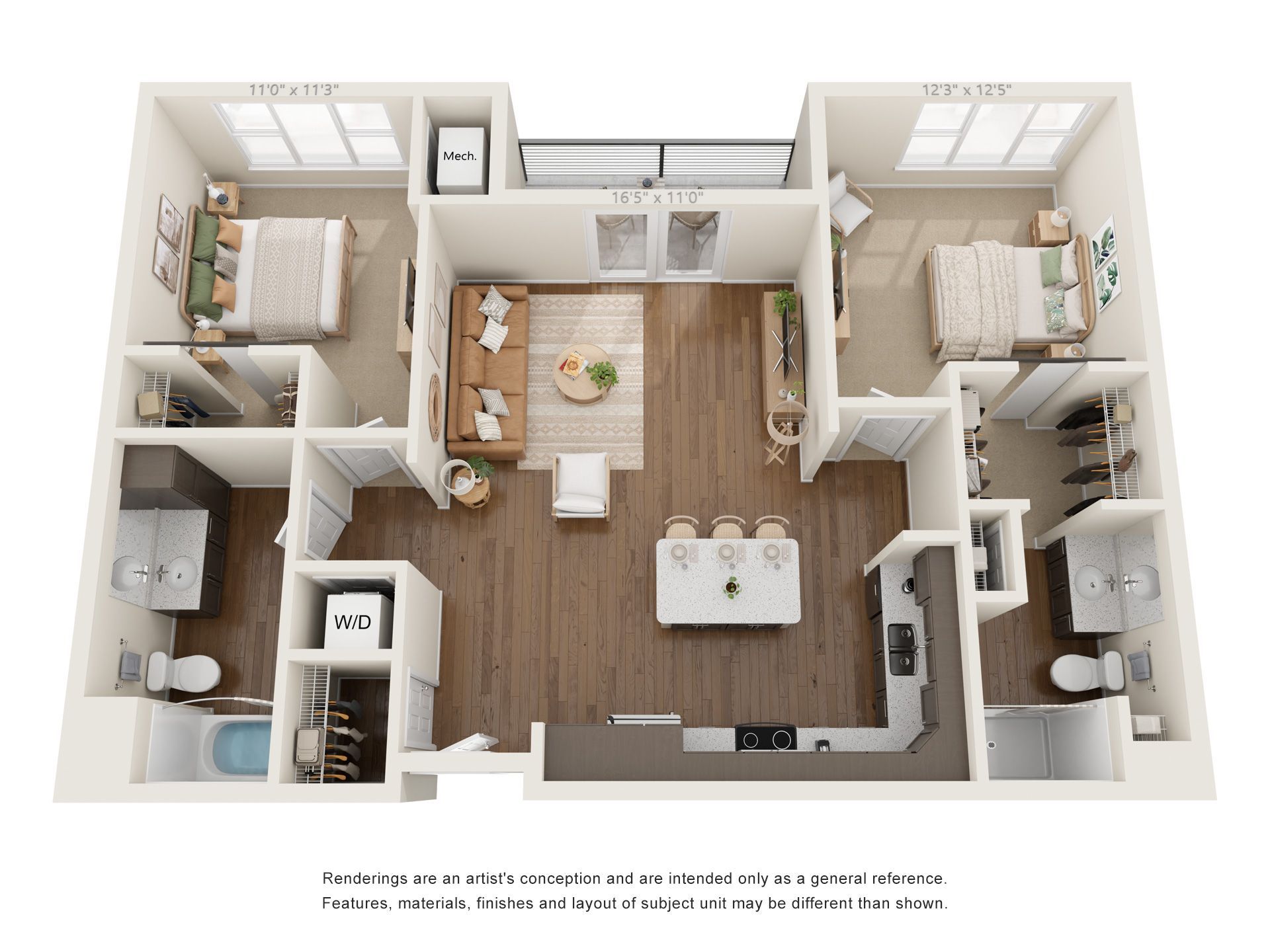 D1 two bedroom