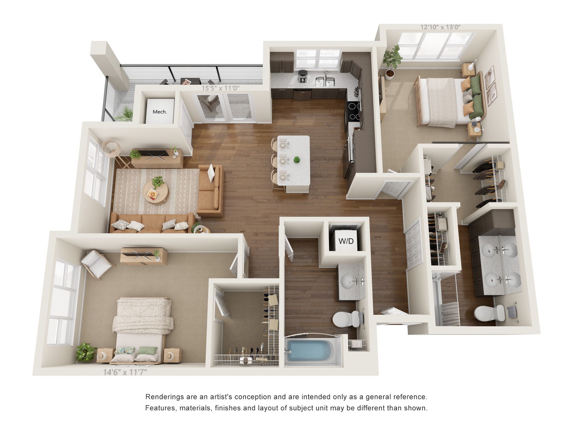 D2 two bedroom