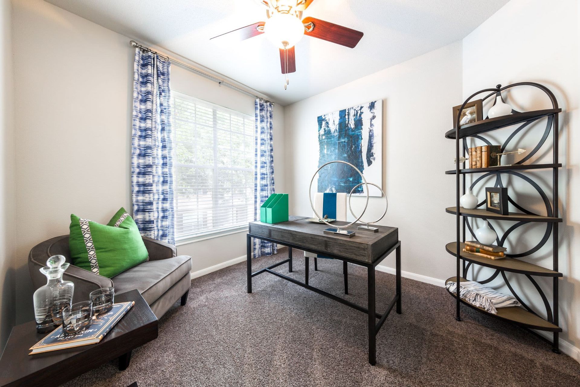 Living room at Marquis at Westchase in Houston, TX.