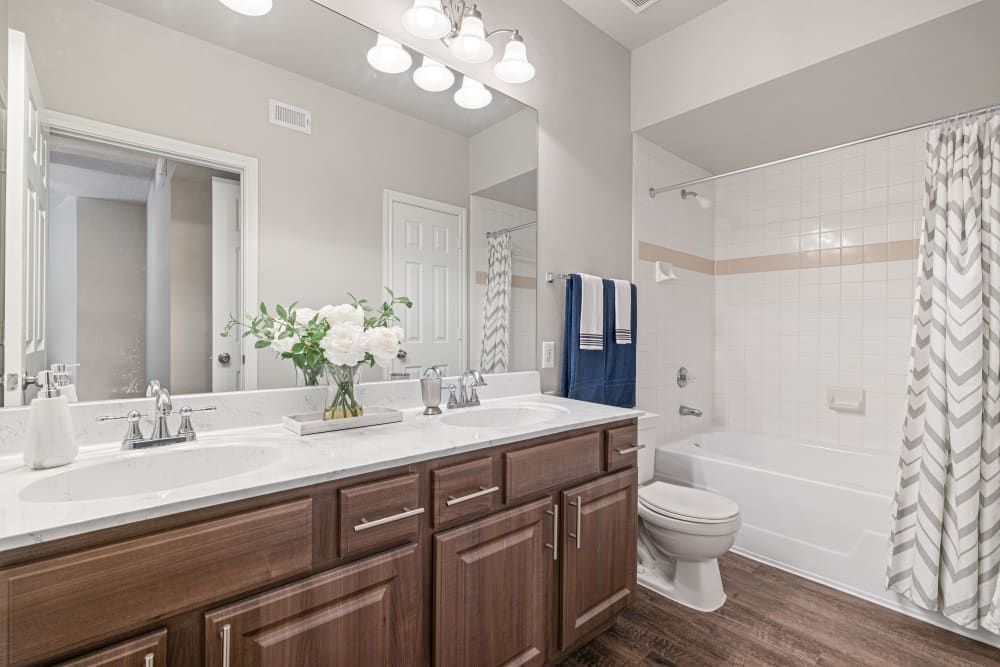 Bathroom at Marquis at Westchase in Houston, TX.