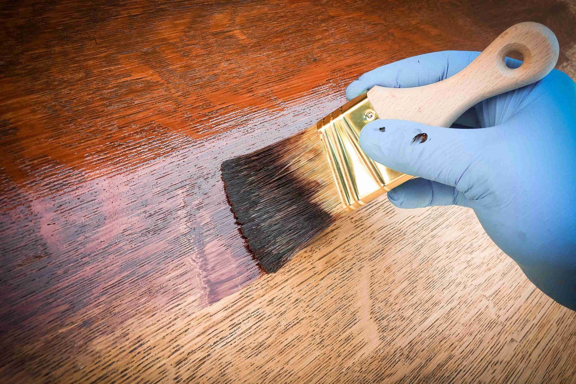Refinishing a wooden cabinet