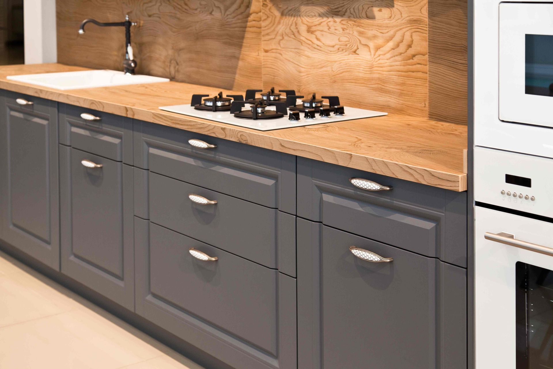 Under sink cabinetry in Windsor home