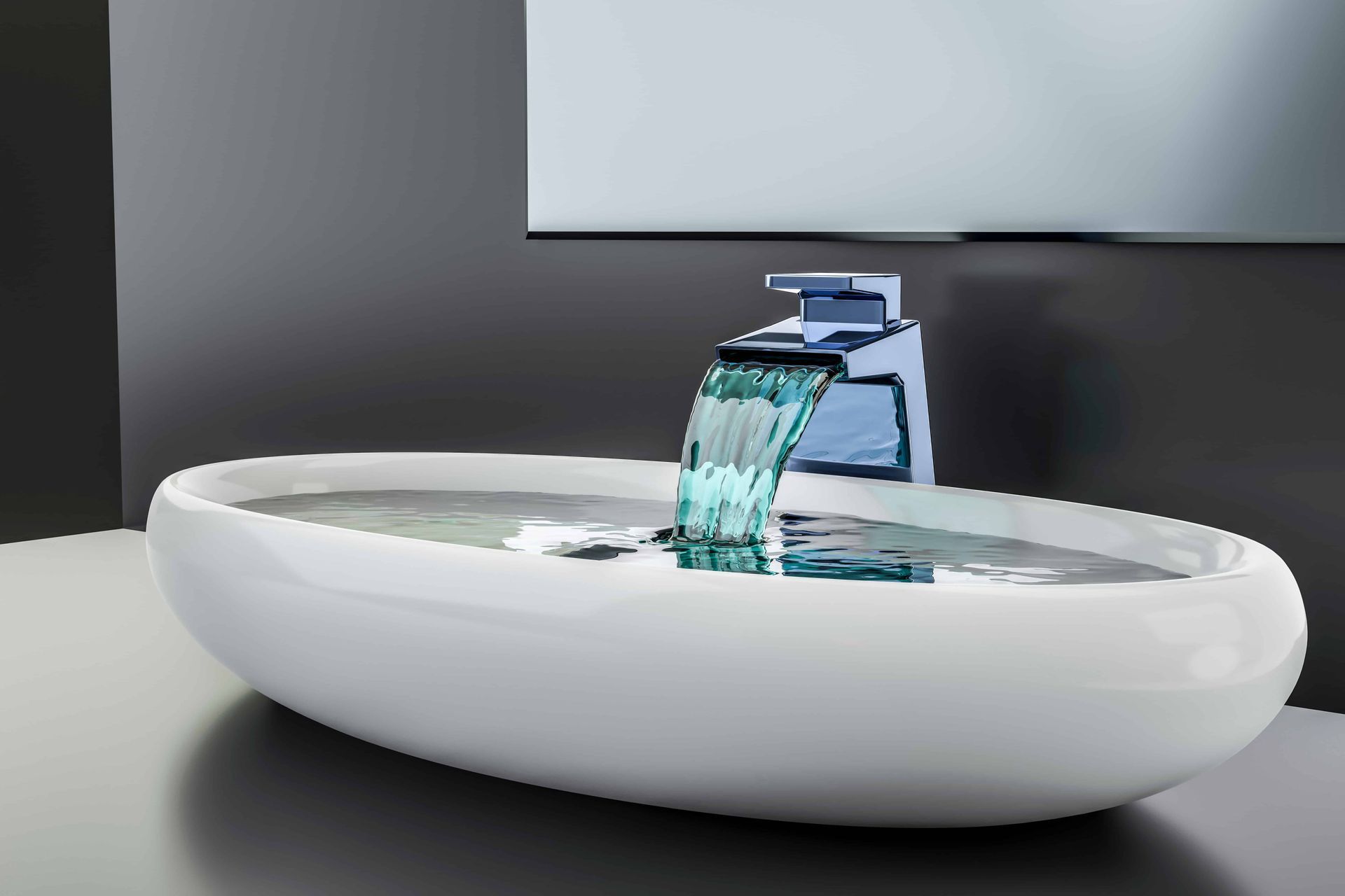 a cool looking, modern bathroom sink