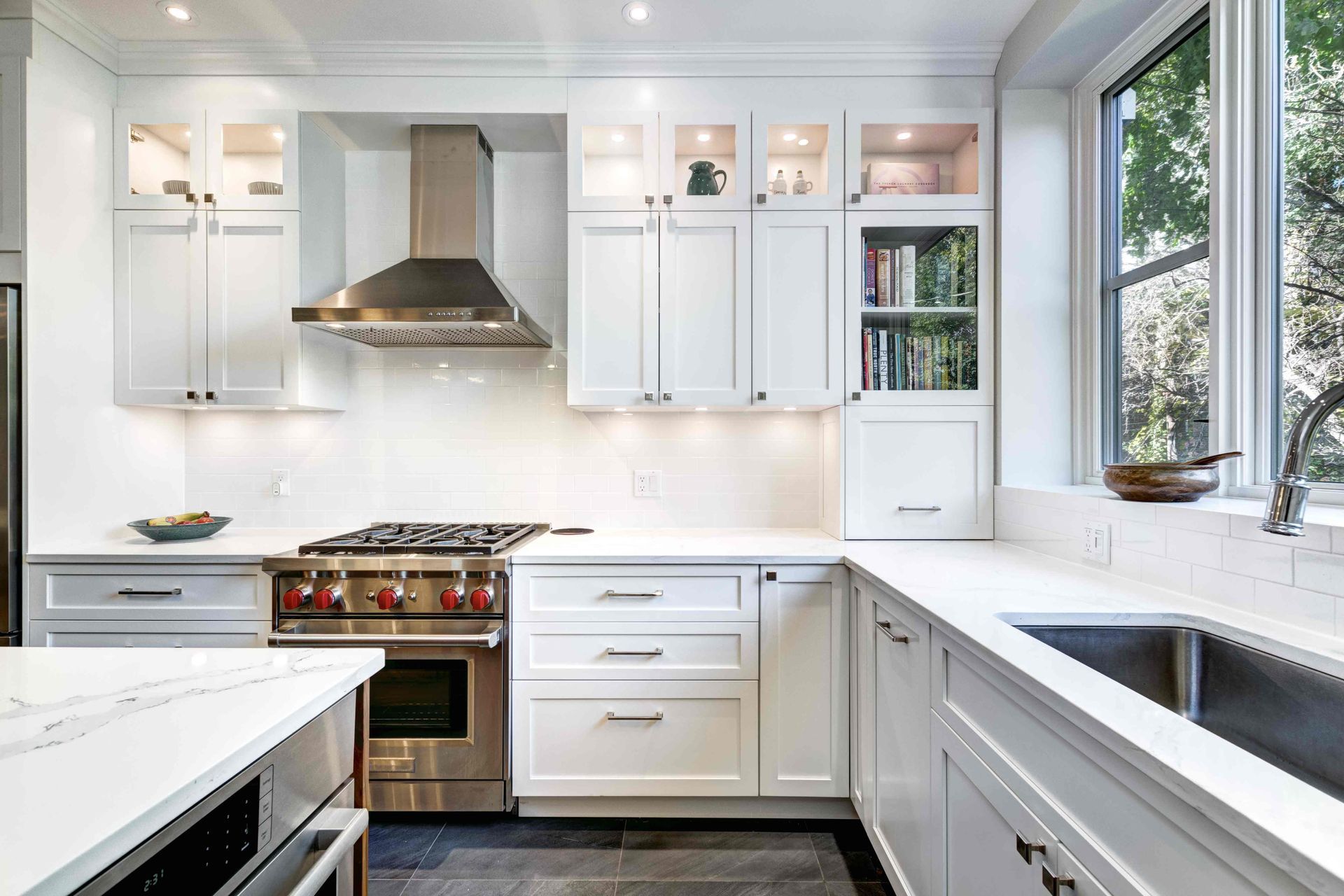 Elegant white cabinetry