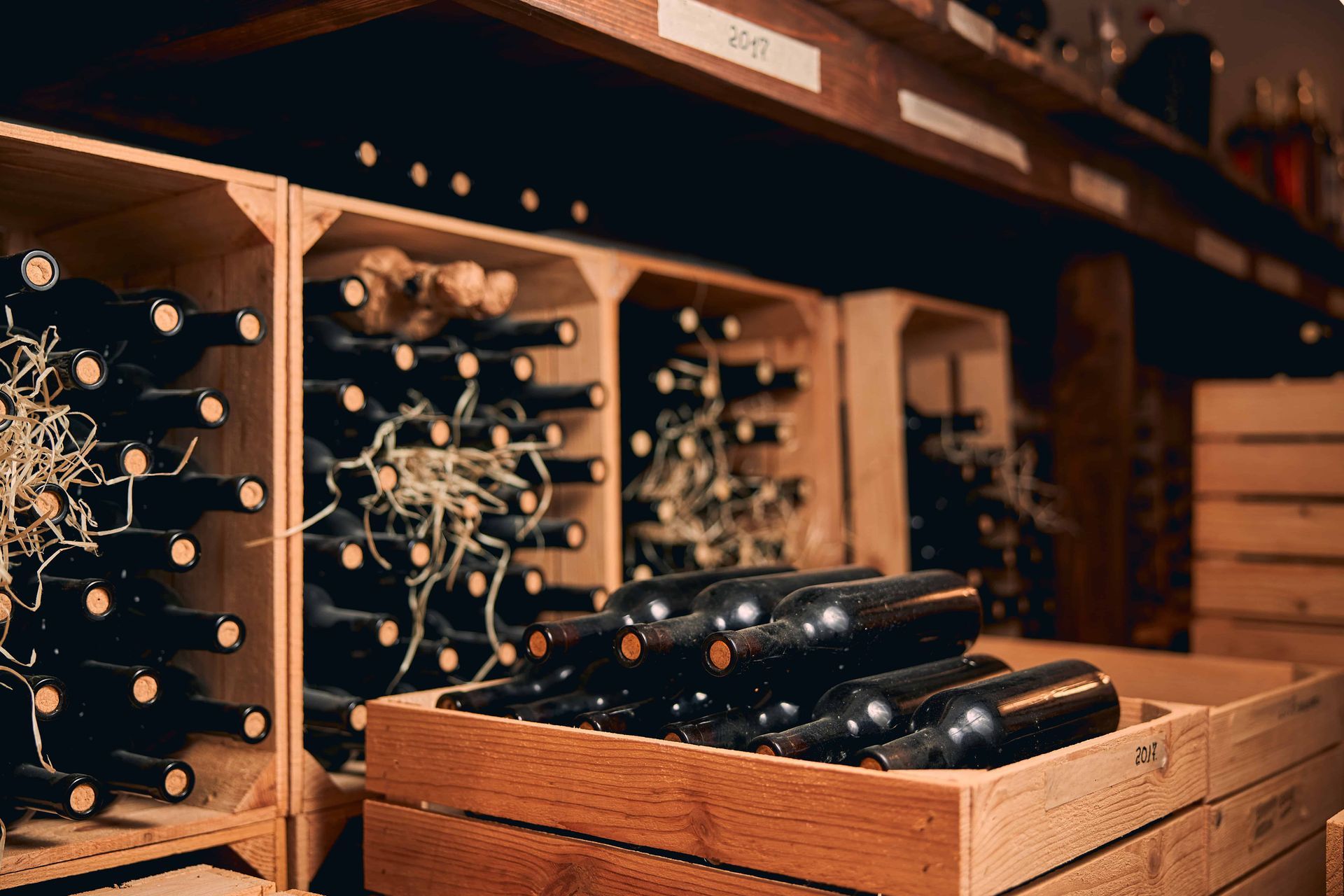 Wine in storage