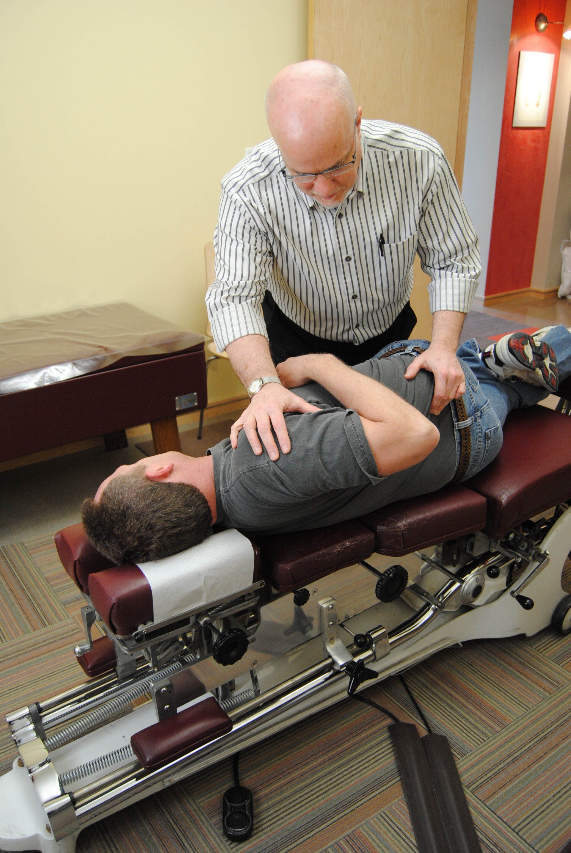 Patient And A Chiropractor Doctor — Iowa City, IA — McDonald Chiropractic