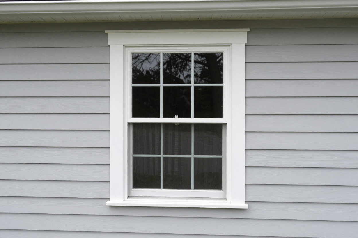 Replacement window installation on a New England home