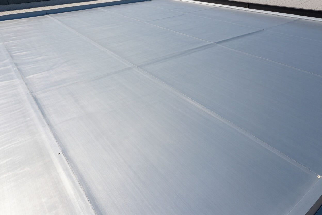 Flat commercial roof membrane