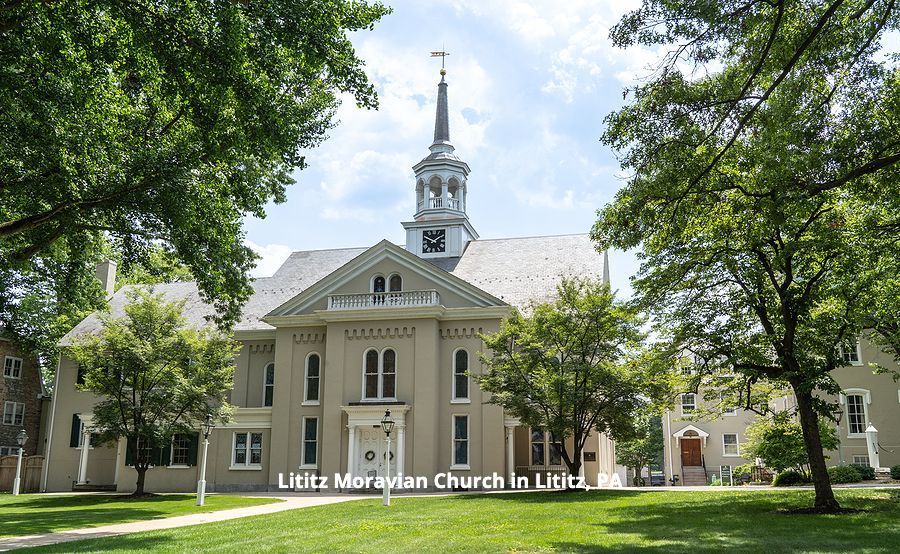Lititz Moravian church in Lititz, PA