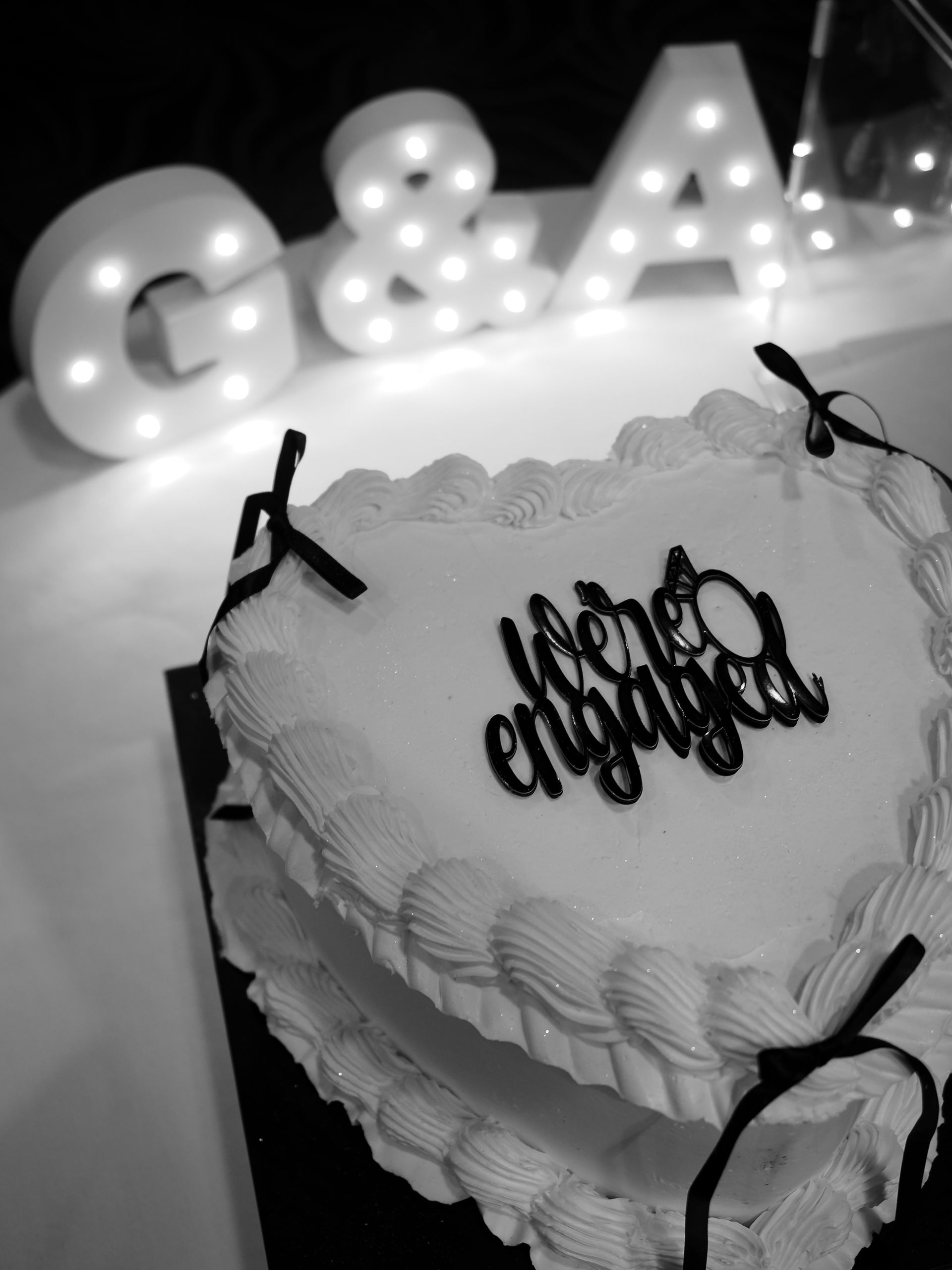 Heart-shaped cake with