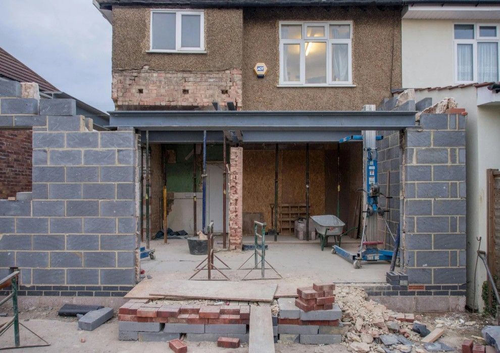 Derbyshire Specialists Group double storey extension being built in Swadlincote