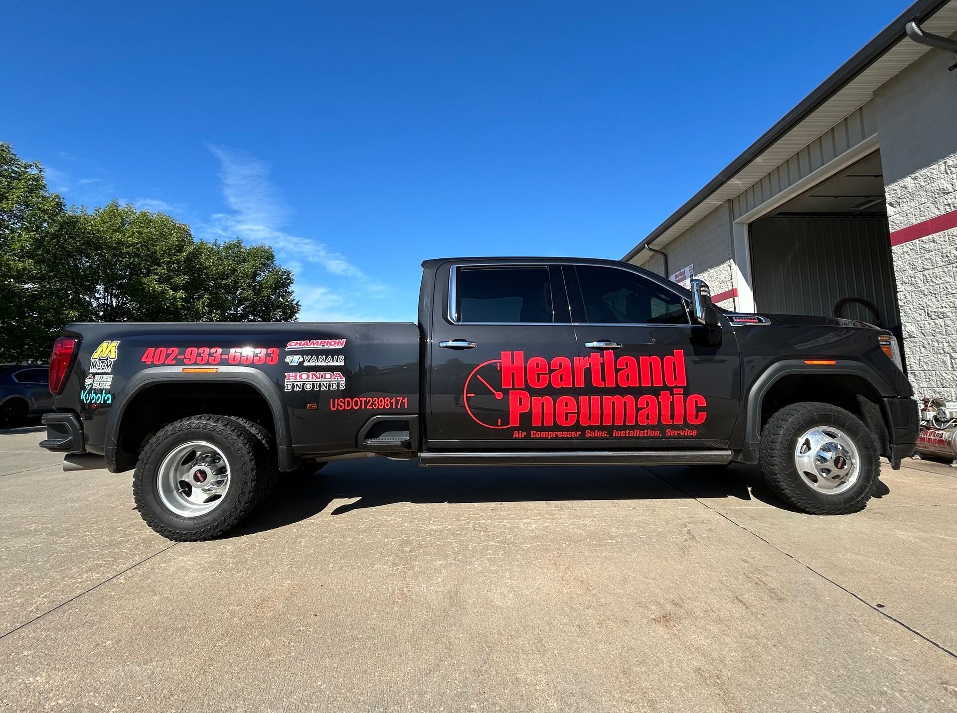 heartland pneumatic truck decal local lavista nebraska omaha ne