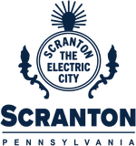 Scranton, Pennsylvania city logo with circular emblem: 