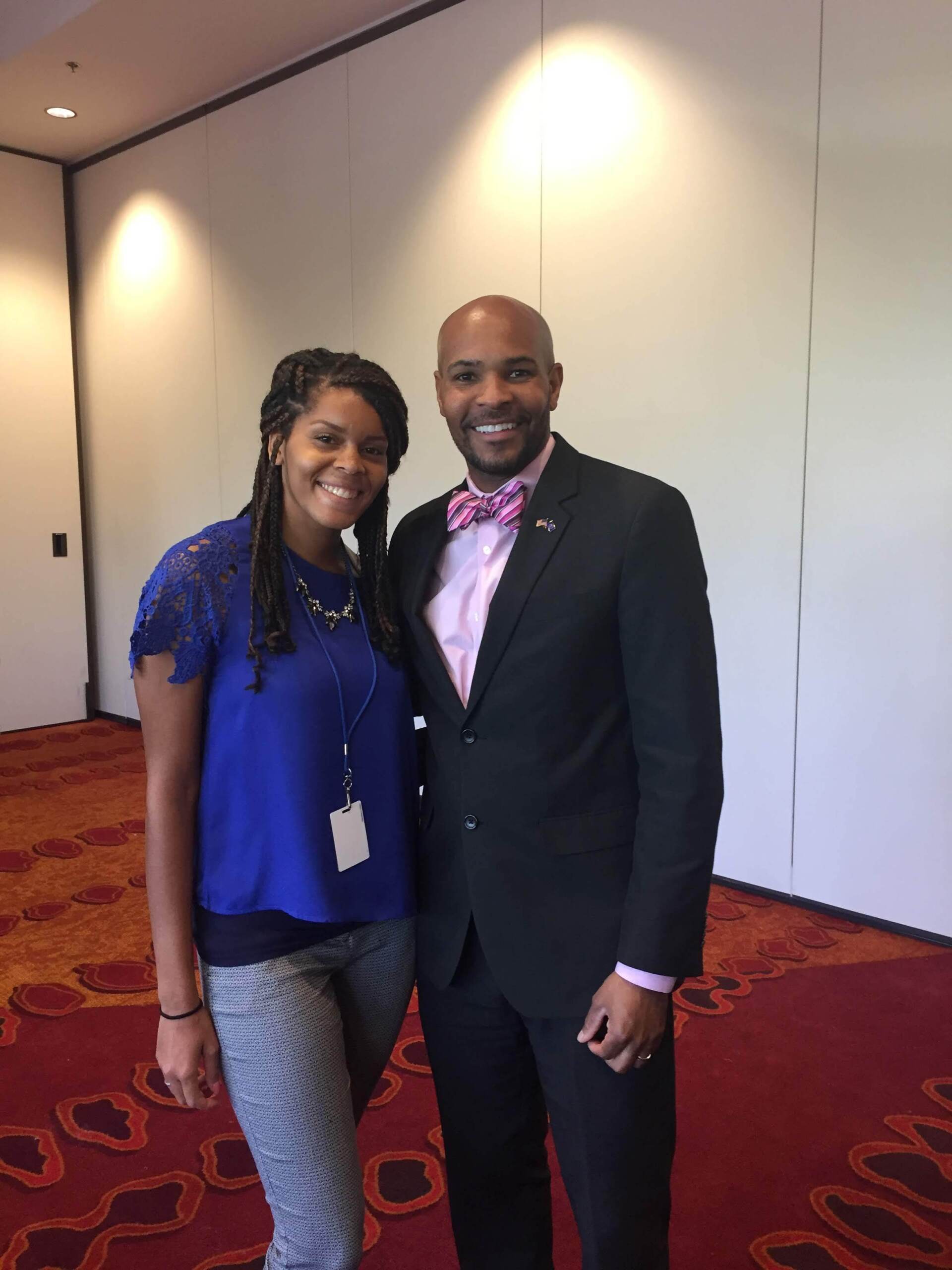 Brittaney Jenkins and a man smiling