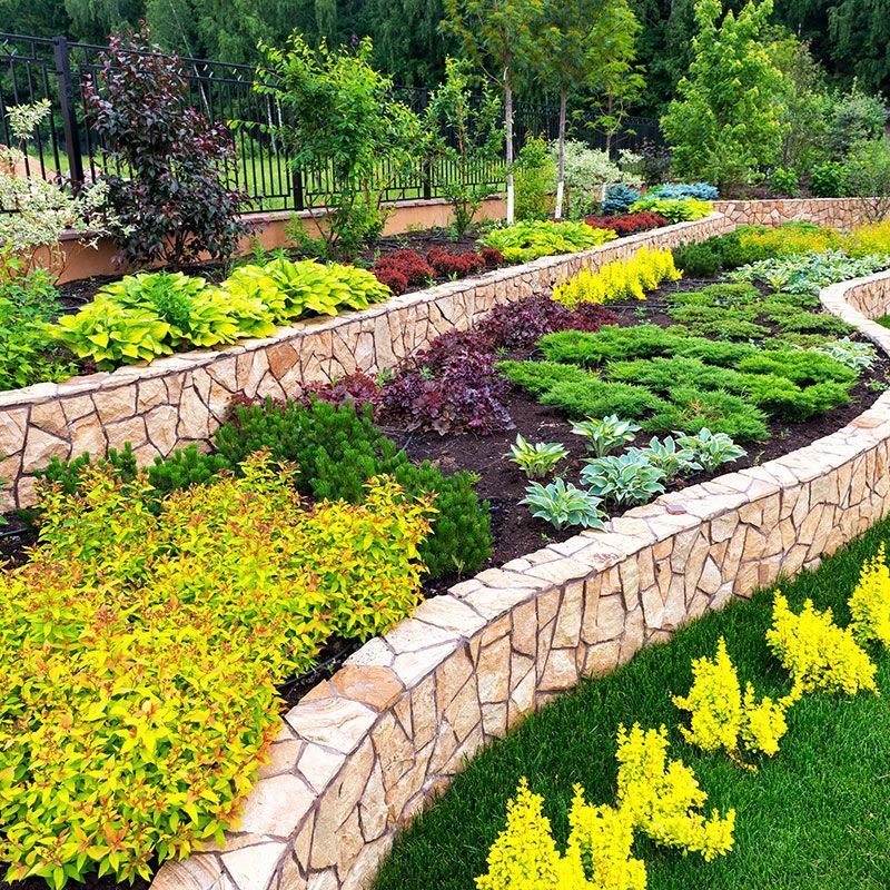 Garden With Retaining Walls Garden With Retaining Walls