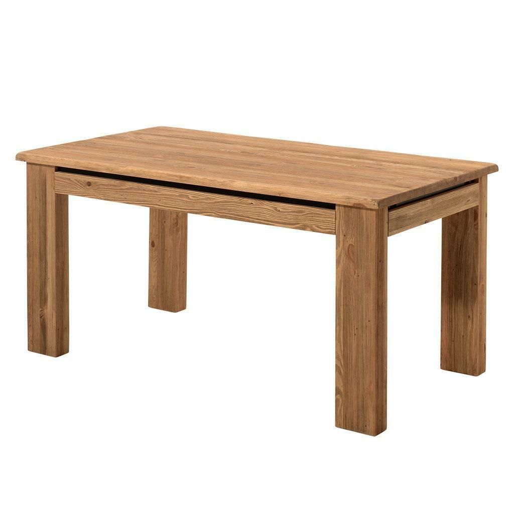 Table de salle à manger rectangulaire en bois à quatre pieds.