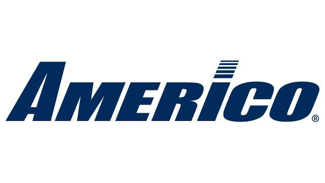 Americo logo in blue italic lettering on a white background