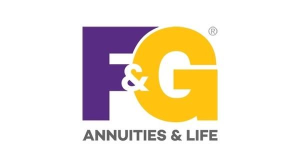 F&G Annuities & Life logo in purple and gold with white background