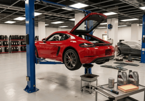 Porsche oil service and scheduled maintenance at Autos of Europe in Manchester, MO