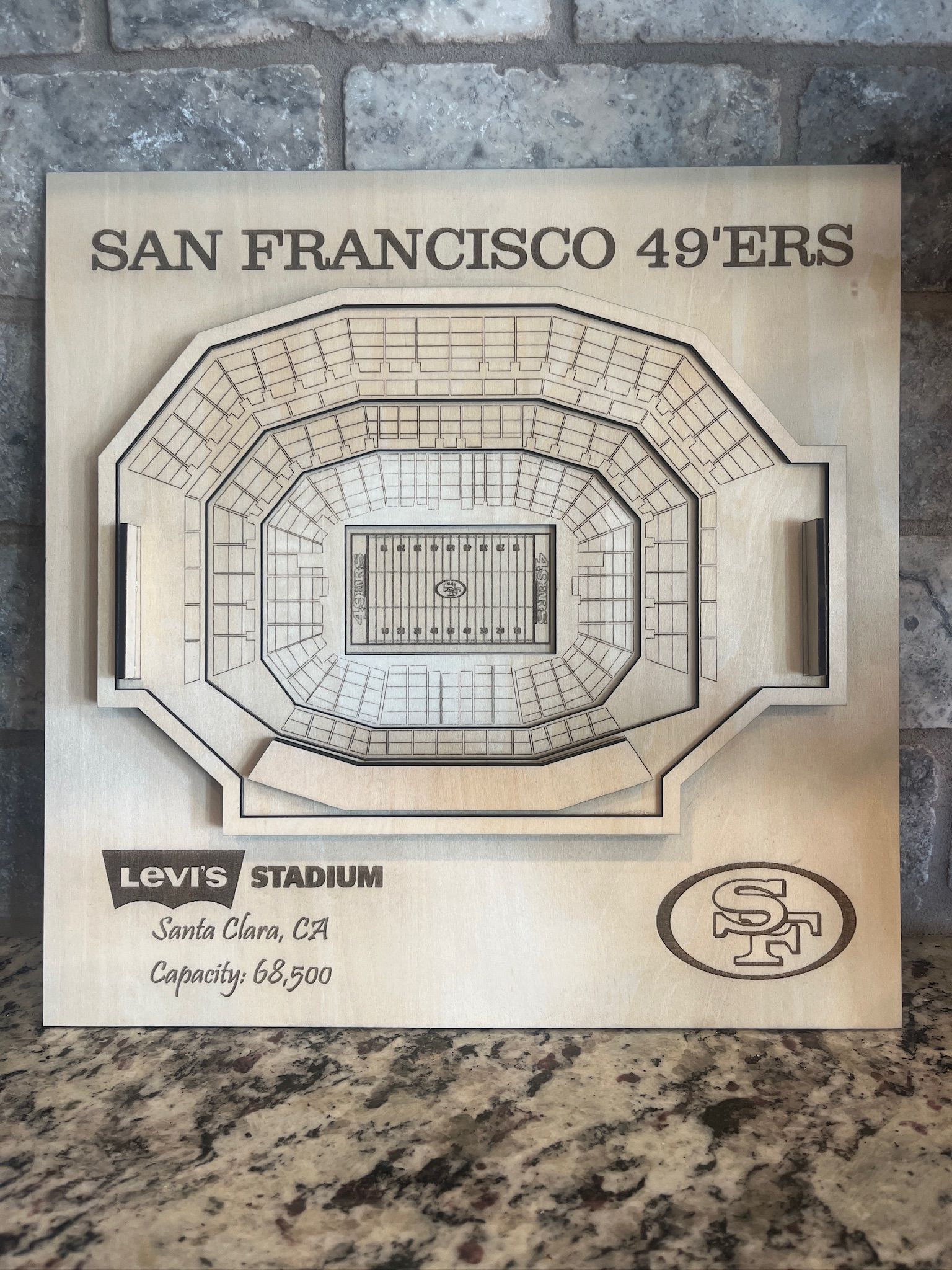 Custom 3D Layered Stadium Plaque - Any Stadium