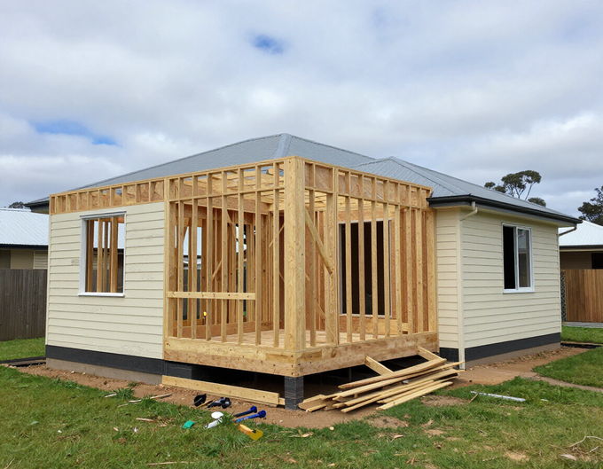 Home extension under construction by Gawthorne Builders