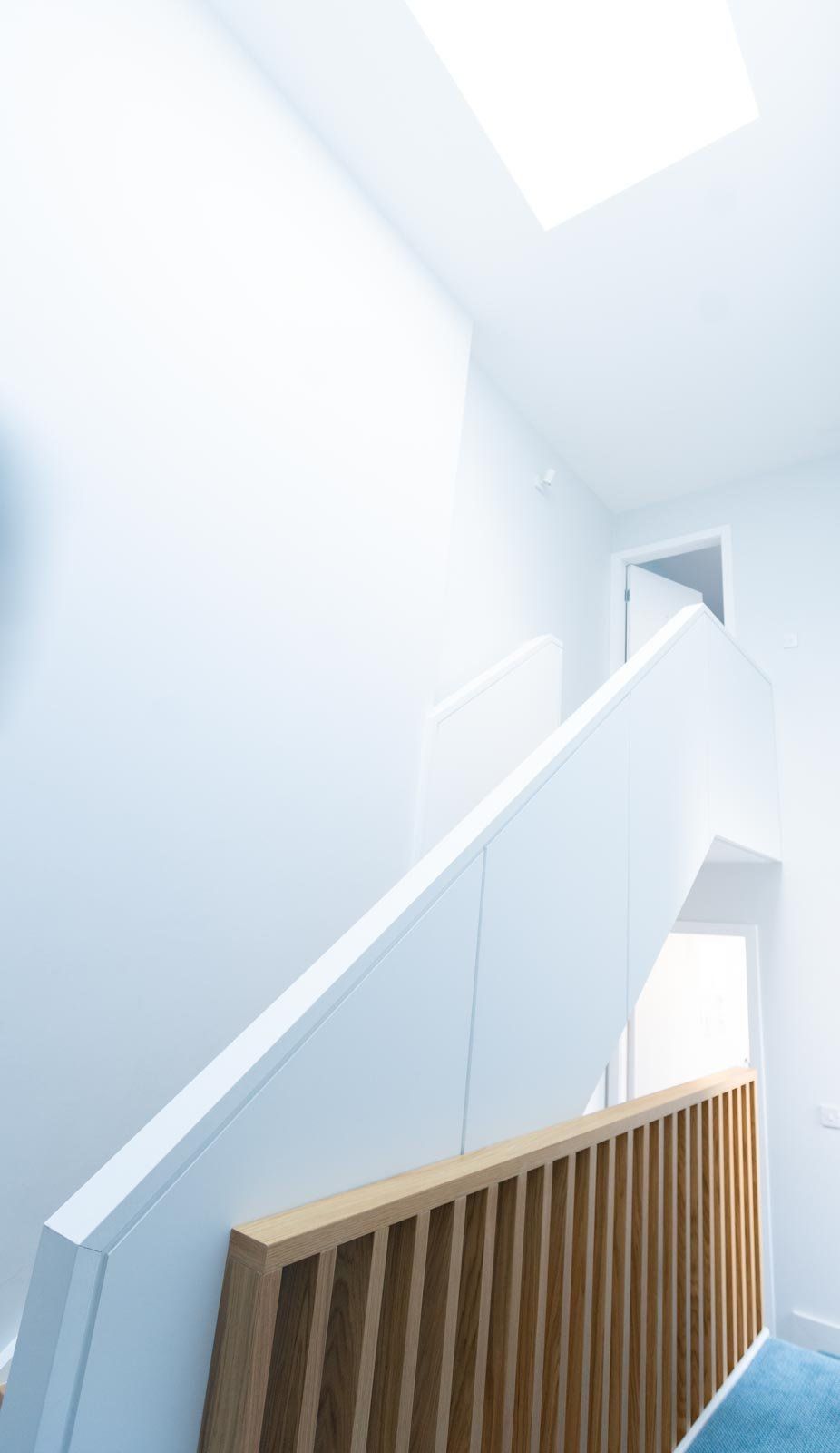 Staircase in the recently renovated and extended Georgian terrace house