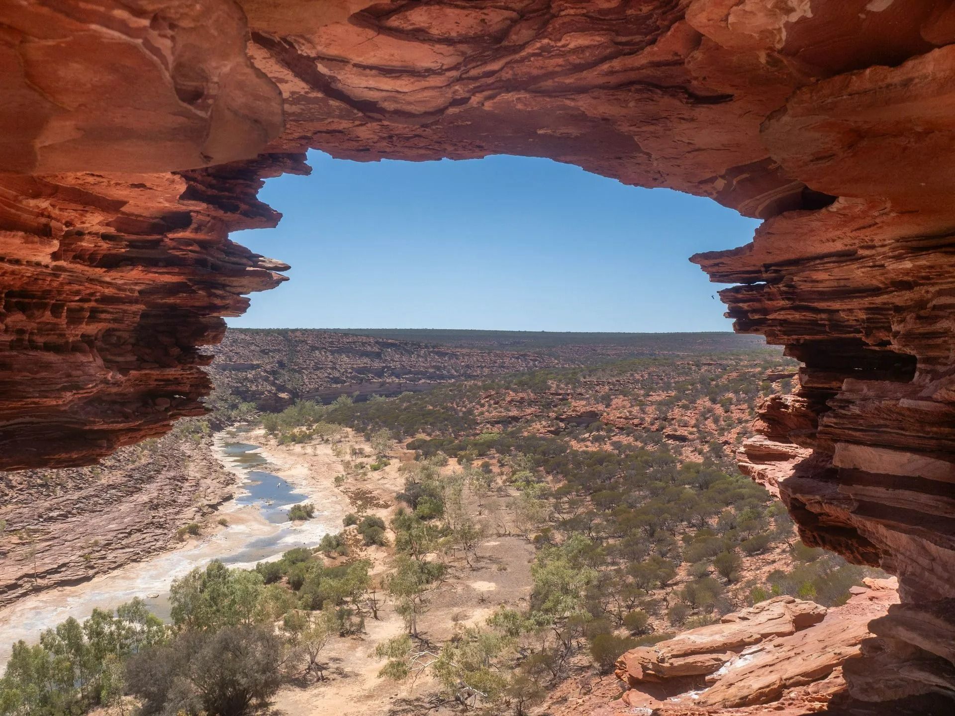 Canyon Opening Framing A Valley With Red Rock Walls — Craig Stevens Photography in Pearl Beach, NSW