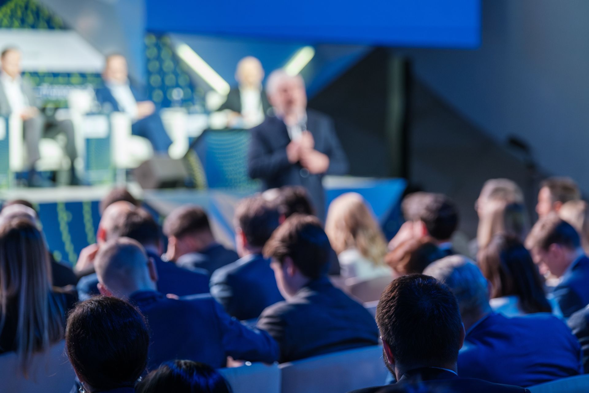 Audience Seated At A Conference Listening To A Speaker On Stage — Craig Stevens Photography in Pearl Beach, NSW
