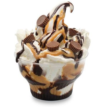 Reese Peanut Butter in a cup sundae